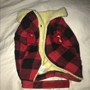 Plaid flannel insulated doggie vest size large